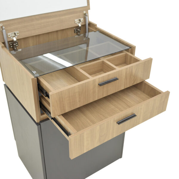 Τουαλέτα κρεβατοκάμαρας Sonlen pakoworld ανθρακί-sonoma 60x45x130εκ.  072-000154