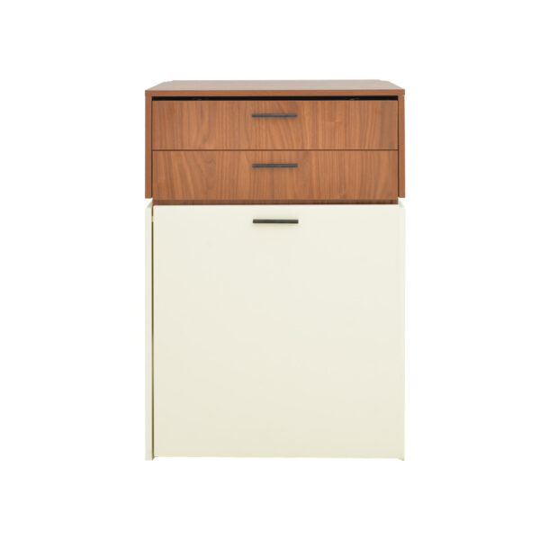 Τουαλέτα κρεβατοκάμαρας Sonlen pakoworld σε καρυδί-κρεμ απόχρωση 60x45x130εκ.  072-000155