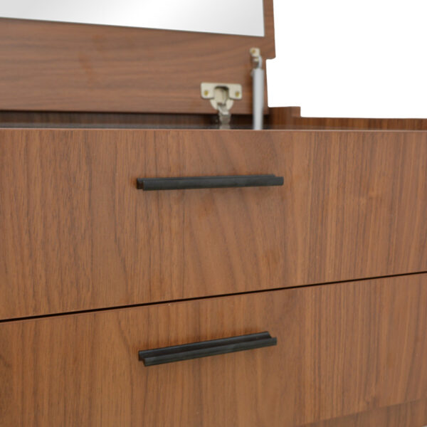 Τουαλέτα κρεβατοκάμαρας Sonlen pakoworld σε καρυδί-κρεμ απόχρωση 60x45x130εκ.  072-000155