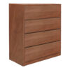 072-000159 Συρταριέρα Kuanger pakoworld mdf σε καρυδί απόχρωση 80x40x80εκ. 072-000159