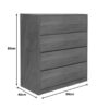 072-000159-3 Συρταριέρα Kuanger pakoworld mdf σε καρυδί απόχρωση 80x40x80εκ. 072-000159