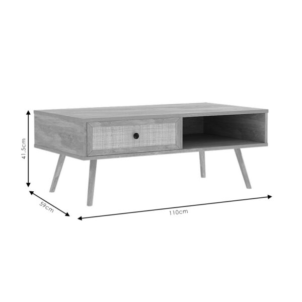 086-000005-4 Τραπέζι σαλονιού Oslo pakoworld sonoma 110x59x41,5εκ. 086-000005
