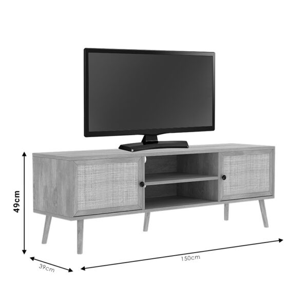 086-000012-4 Έπιπλο τηλεόρασης Oslo pakoworld sonoma 150x39x49εκ. 086-000012