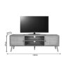 086-000012-5 Έπιπλο τηλεόρασης Oslo pakoworld sonoma 150x39x49εκ. 086-000012