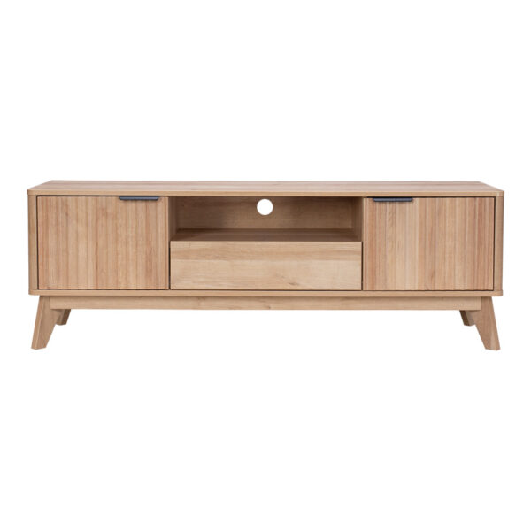 Έπιπλο τηλεόρασης Hamea pakoworld mdf σε φυσική απόχρωση 145x39,5x49εκ.  086-000021