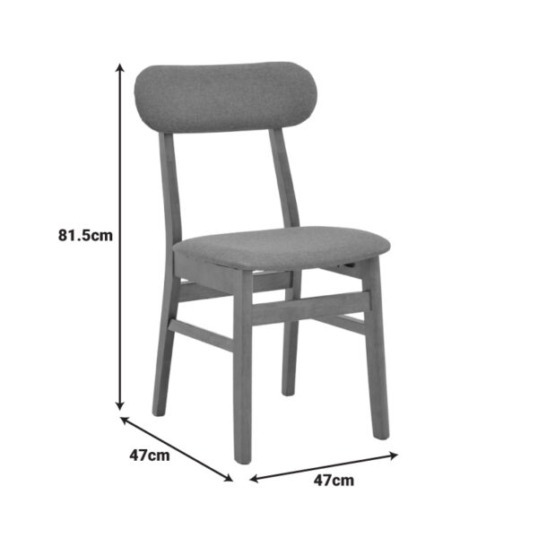 091-000016-7 Καρέκλα Gaborn pakoworld σε γκρι απόχρωση 47x47x81,5εκ. 091-000016