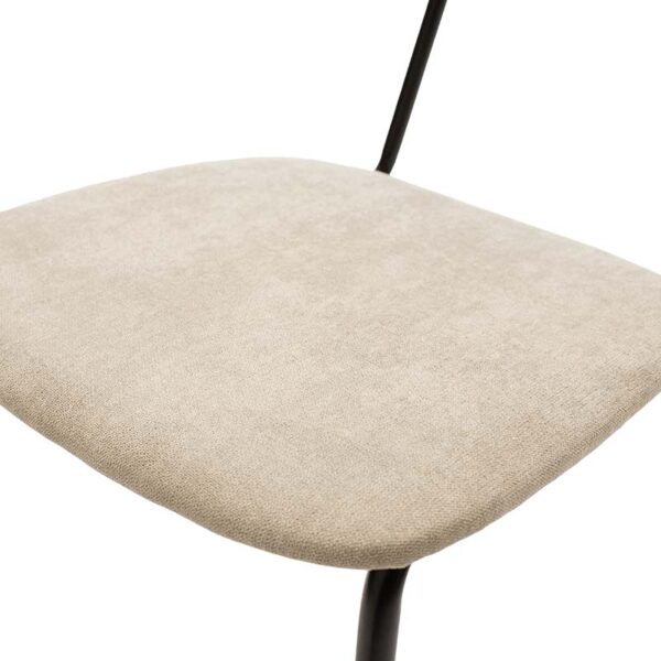 Καρέκλα Tania pakoworld ύφασμα μπεζ antique-μαύρο πόδι.  096-000010