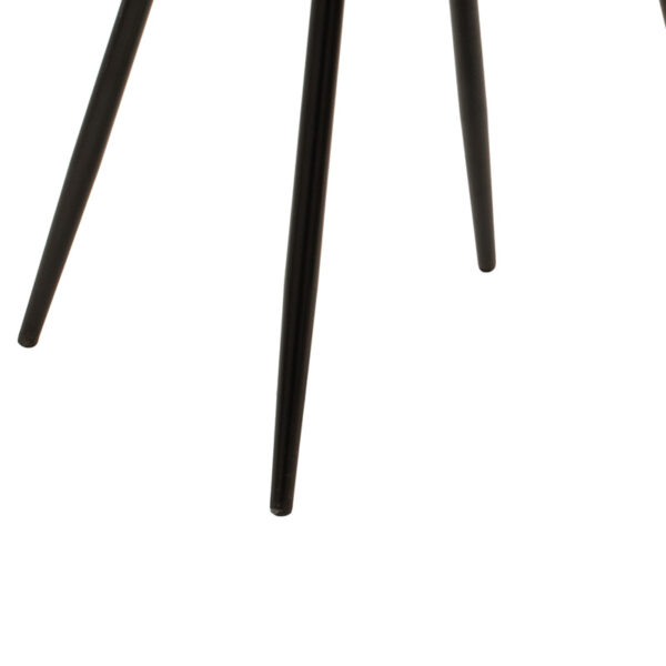 Καρέκλα Giselle pakoworld βελούδο γκρι-μαύρο πόδι.  096-000021