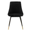 Καρέκλα Giselle pakoworld βελούδο μαύρο-πόδι μαύρο χρυσό.  096-000037