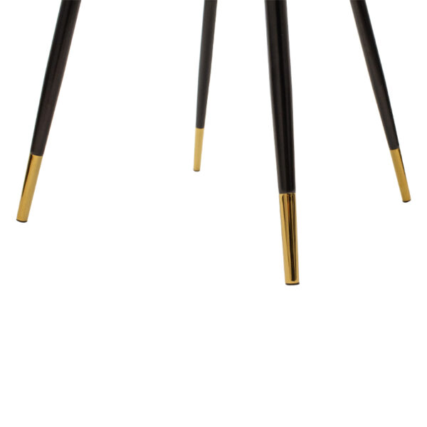 Καρέκλα Giselle pakoworld βελούδο μαύρο-πόδι μαύρο χρυσό.  096-000037