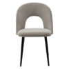 Καρέκλα Jonah pakoworld βελούδο γκρι-μαύρο πόδι.  101-000002