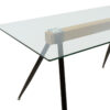 Τραπέζι Astrid pakoworld γυάλινο 10χιλ - πόδι μαύρο 140x80x75εκ.  101-000019