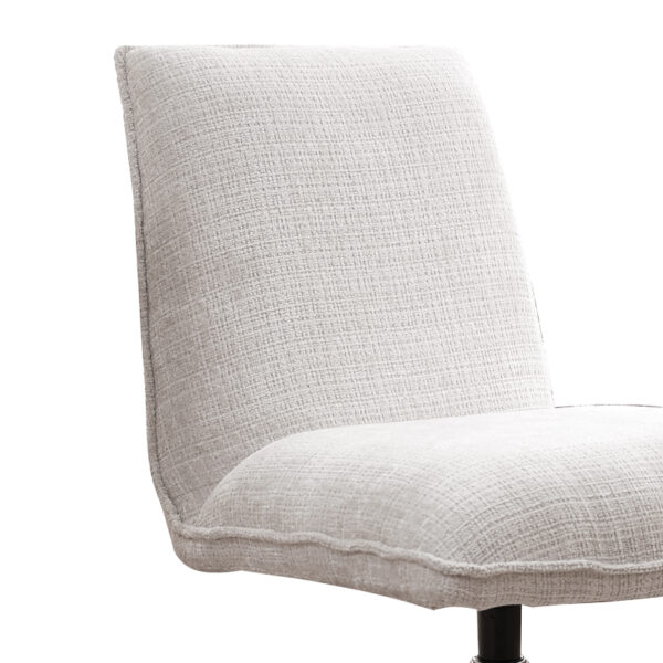 Πολυθρόνα Remona pakoworld περιστρεφόμενη κρεμ ύφασμα-πόδι χρωμίου 63x80x80εκ.  101-000118