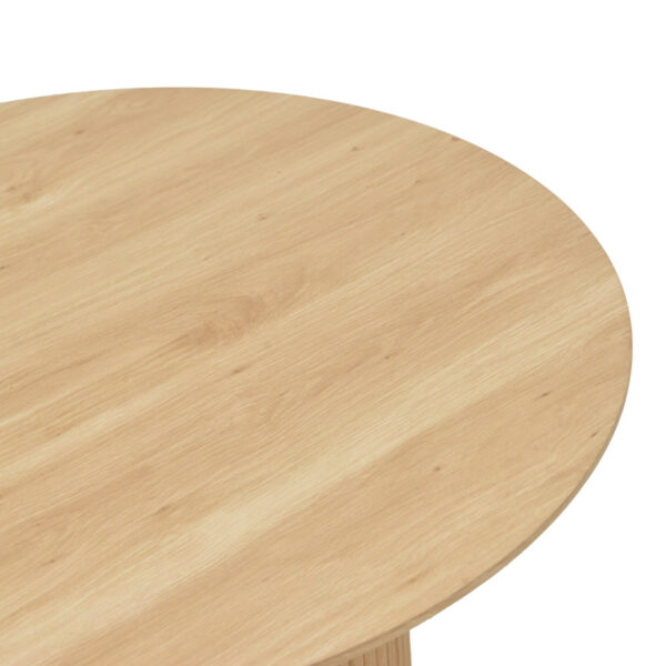 Τραπέζι σαλονιού Opols pakoworld mdf σε φυσική απόχρωση Φ90x42εκ.  101-000125