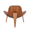 Πολυθρόνα Vilma pakoworld PU μαύρο- plywood καρυδί 90x73x75εκ.  106-000015