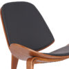 Πολυθρόνα Vilma pakoworld PU μαύρο- plywood καρυδί 90x73x75εκ.  106-000015