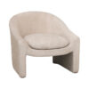 Πολυθρόνα Berza pakoworld κρεμ ύφασμα 76x76x71εκ.  110-000074