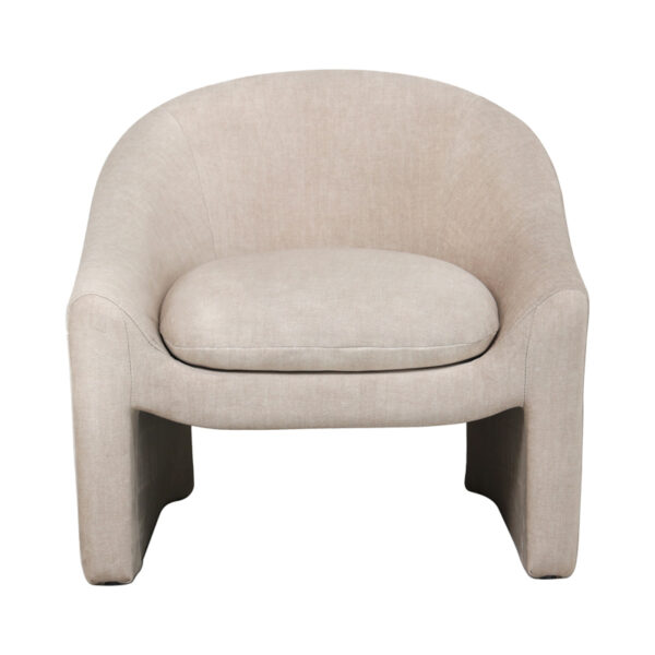 Πολυθρόνα Berza pakoworld κρεμ ύφασμα 76x76x71εκ.  110-000074