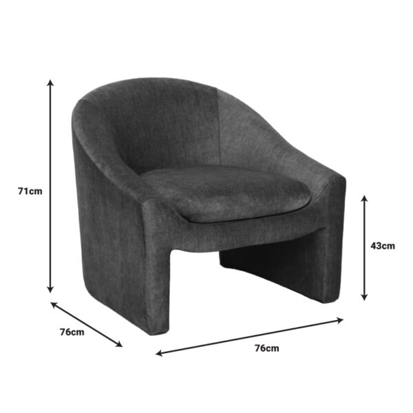 Πολυθρόνα Berza pakoworld κρεμ ύφασμα 76x76x71εκ.  110-000074