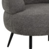 Πολυθρόνα Foleja pakoworld μπουκλέ ύφασμα σε γκρι σκούρο απόχρωση με μαύρα μεταλλικά πόδια 76x75x72εκ.  110-000094