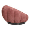 Πολυθρόνα περιστρεφόμενη Nester pakoworld μπουκλέ ύφασμα σε απόχρωση σάπιο μήλο 98x97x69εκ.  110-000112