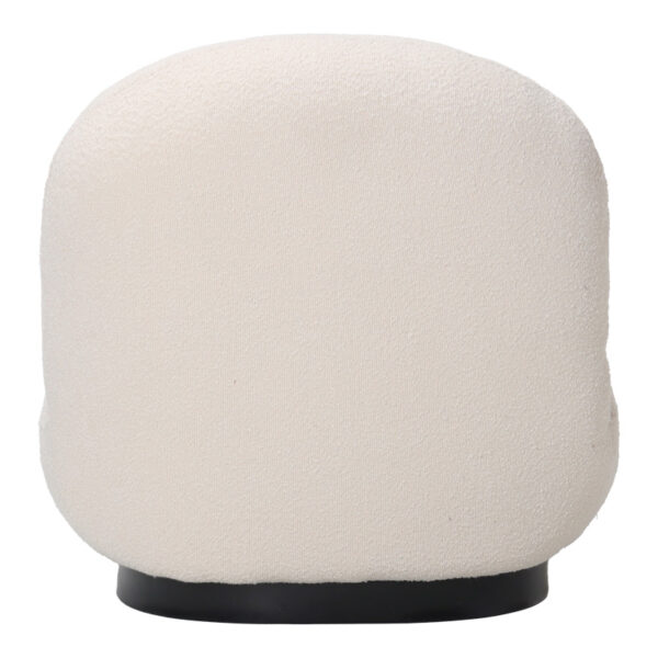 Πολυθρόνα Rosalie pakoworld μπουκλέ ύφασμα σε κρεμ απόχρωση με μαύρη βάση 85x82x77εκ.  110-000121