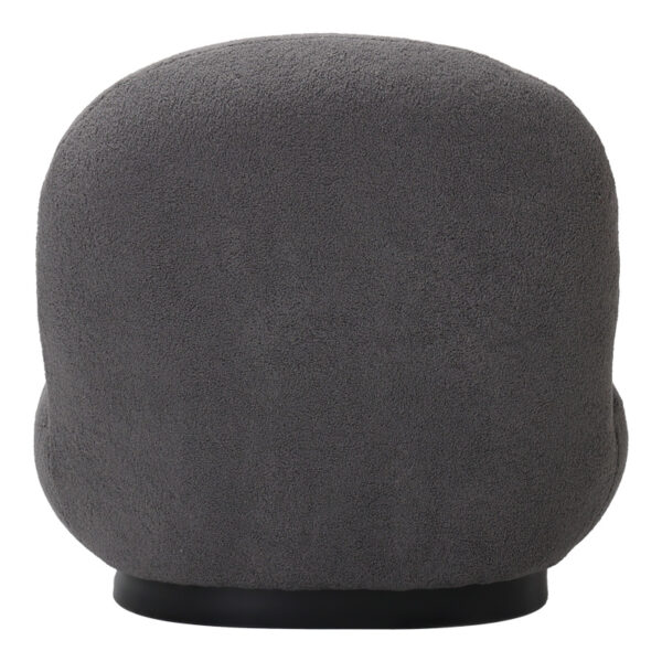 Πολυθρόνα Rosalie pakoworld μπουκλέ ύφασμα σε ανθρακί απόχρωση με μαύρη βάση 85x82x77εκ.  110-000122