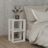 119-001178-1 Κομοδίνο Passion pakoworld σε λευκή απόχρωση 34x30x55εκ. 119-001178