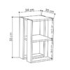 119-001178-2 Κομοδίνο Passion pakoworld σε λευκή απόχρωση 34x30x55εκ. 119-001178