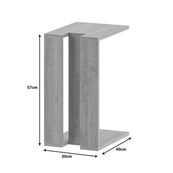 Βοηθητικό τραπέζι Muju pakoworld σε φυσική απόχρωση 40x30x57εκ.  119-001238