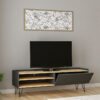 Έπιπλο τηλεόρασης Veronica pakoworld χρώμα ανθρακί-φυσικό 120x33x49,5εκ  120-000101