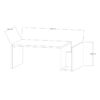 120-000505-5 Τραπέζι σαλονιού Poko pakoworld σε oak απόχρωση 86.8x50x32,4εκ. 120-000505
