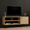 120-000542-1 Έπιπλο τηλεόρασης Wison pakoworld σε oak απόχρωση 120x29x50εκ. 120-000542
