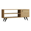 120-000542 Έπιπλο τηλεόρασης Wison pakoworld σε oak απόχρωση 120x29x50εκ. 120-000542