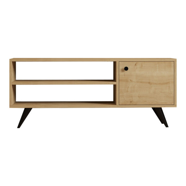 120-000542-3 Έπιπλο τηλεόρασης Wison pakoworld σε oak απόχρωση 120x29x50εκ. 120-000542