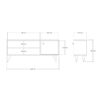 120-000542-5 Έπιπλο τηλεόρασης Wison pakoworld σε oak απόχρωση 120x29x50εκ. 120-000542