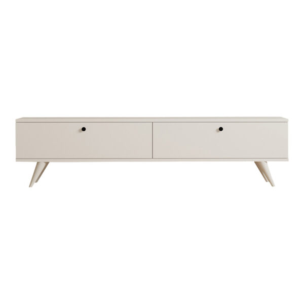 Έπιπλο τηλεόρασης Jate pakoworld σε λευκή απόχρωση 160x25x40εκ.  120-000547
