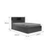 123-000205-2 Κρεβάτι OLYMPUS pakoworld σε χρώμα wenge 120x200εκ. 123-000205