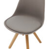 Καρέκλα Caron pakoworld PP γκρι-φυσικό πόδι  127-000011