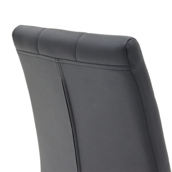 Καρέκλα Darrell pakoworld pu μαύρο-βάση χρωμίου 42x49x106εκ.  127-000106