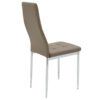 Καρέκλα Cube pakoworld PU μόκα-πόδι χρωμίου.  127-000110