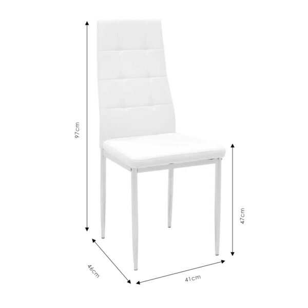 Καρέκλα Cube pakoworld PU μόκα-πόδι χρωμίου.  127-000110