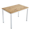 Τραπέζι Witte pakoworld MDF/Metal σε sonoma απόχρωση με λευκο πόδι 110x70x76εκ.  127-000178