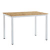 Τραπέζι Witte pakoworld MDF/Metal σε sonoma απόχρωση με λευκο πόδι 110x70x76εκ.  127-000178