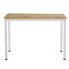 Τραπέζι Witte pakoworld MDF/Metal σε sonoma απόχρωση με λευκο πόδι 110x70x76εκ.  127-000178