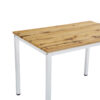 Τραπέζι Witte pakoworld MDF/Metal σε sonoma απόχρωση με λευκο πόδι 110x70x76εκ.  127-000178