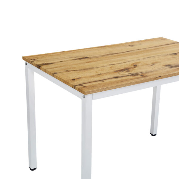 Τραπέζι Witte pakoworld MDF/Metal σε sonoma απόχρωση με λευκο πόδι 110x70x76εκ.  127-000178