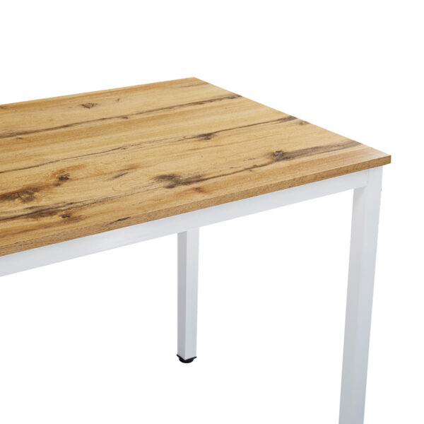 Τραπέζι Witte pakoworld MDF/Metal σε sonoma απόχρωση με λευκο πόδι 110x70x76εκ.  127-000178