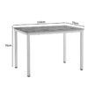 Τραπέζι Witte pakoworld MDF/Metal σε sonoma απόχρωση με λευκο πόδι 110x70x76εκ.  127-000178