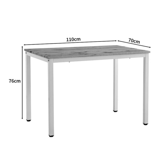 Τραπέζι Witte pakoworld MDF/Metal σε sonoma απόχρωση με λευκο πόδι 110x70x76εκ.  127-000178